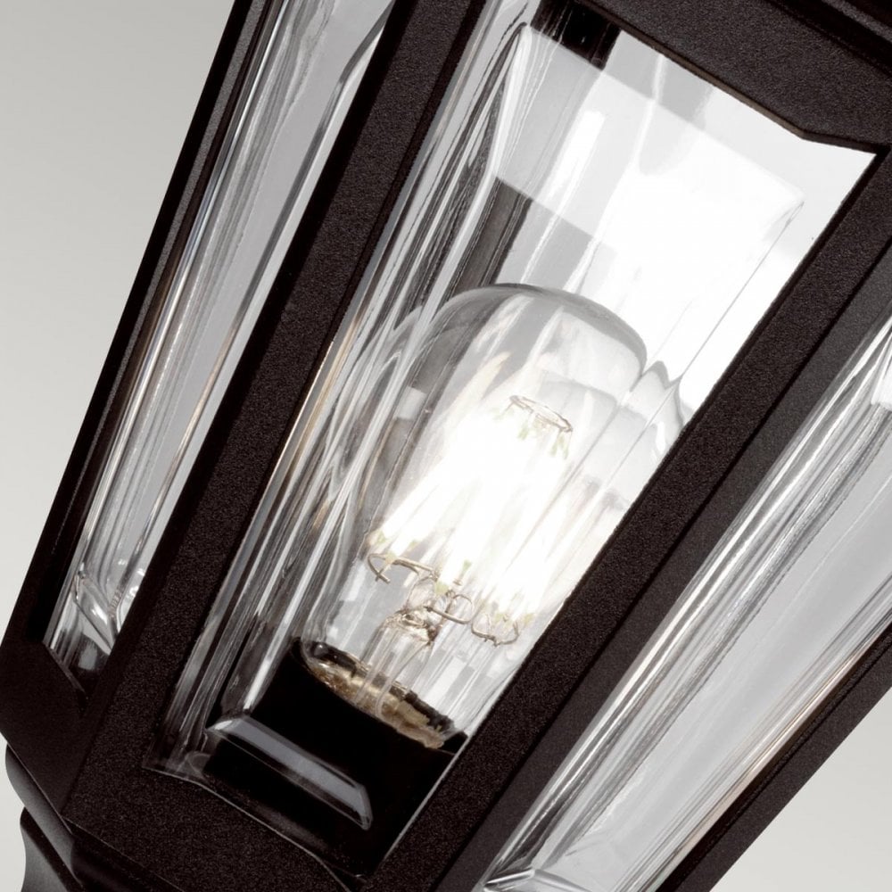 KINSALE-PED-POR Kinsale Outdoor 1 Light Pedestal/Porch Lantern Black