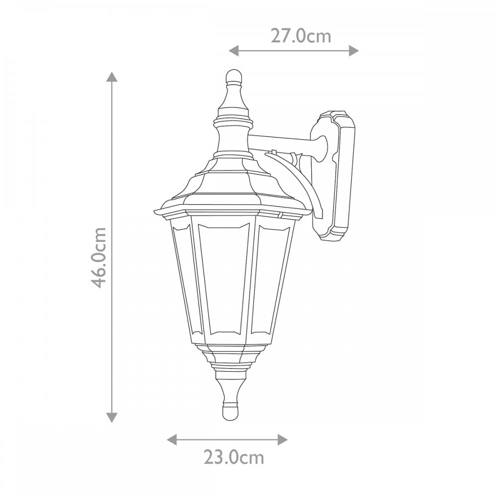 KINSALE-WALL Kinsale Outdoor 1 Light Wall Lantern Black