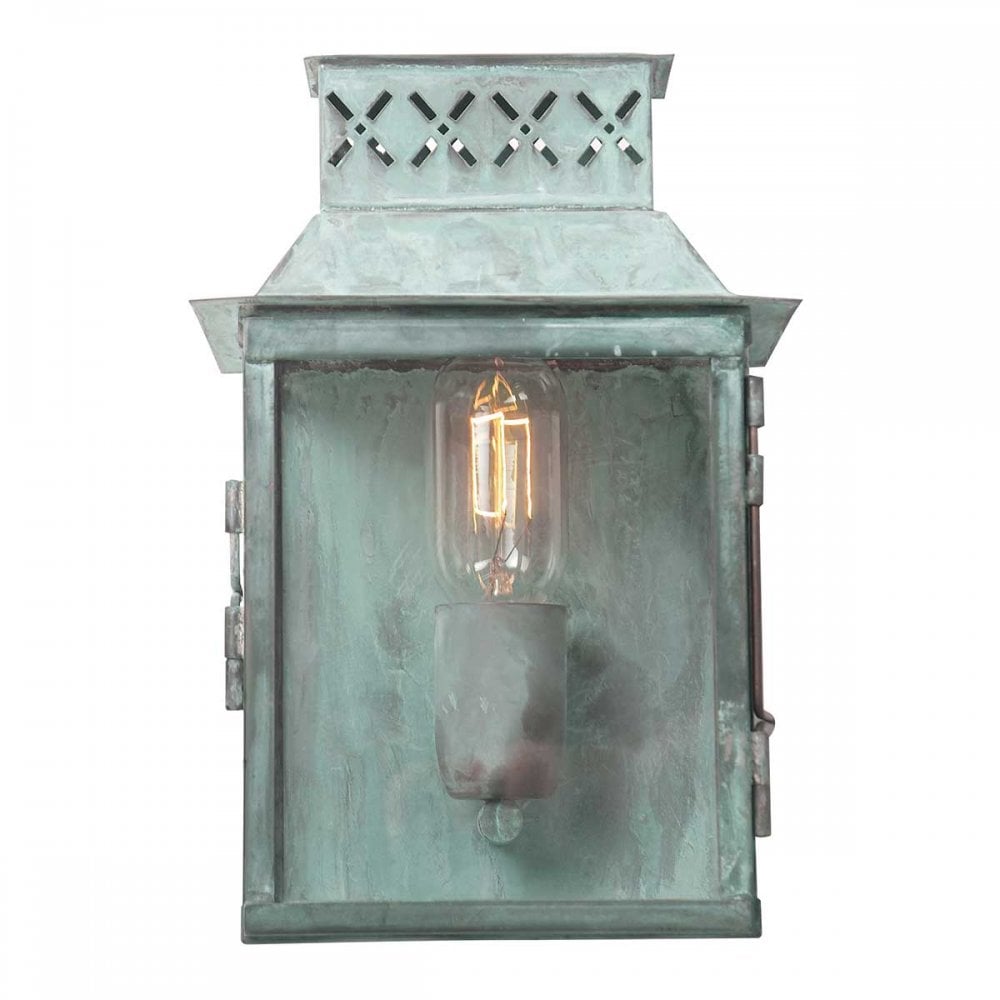 LAMBETH-PALACE-V Lambeth Palace Outdoor 1 Light Wall Lantern - Verdigris Verdigris