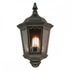 MD7-BLACK Medstead Outdoor 1 Light Half Lantern Black