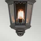MD7-BLACK Medstead Outdoor 1 Light Half Lantern Black