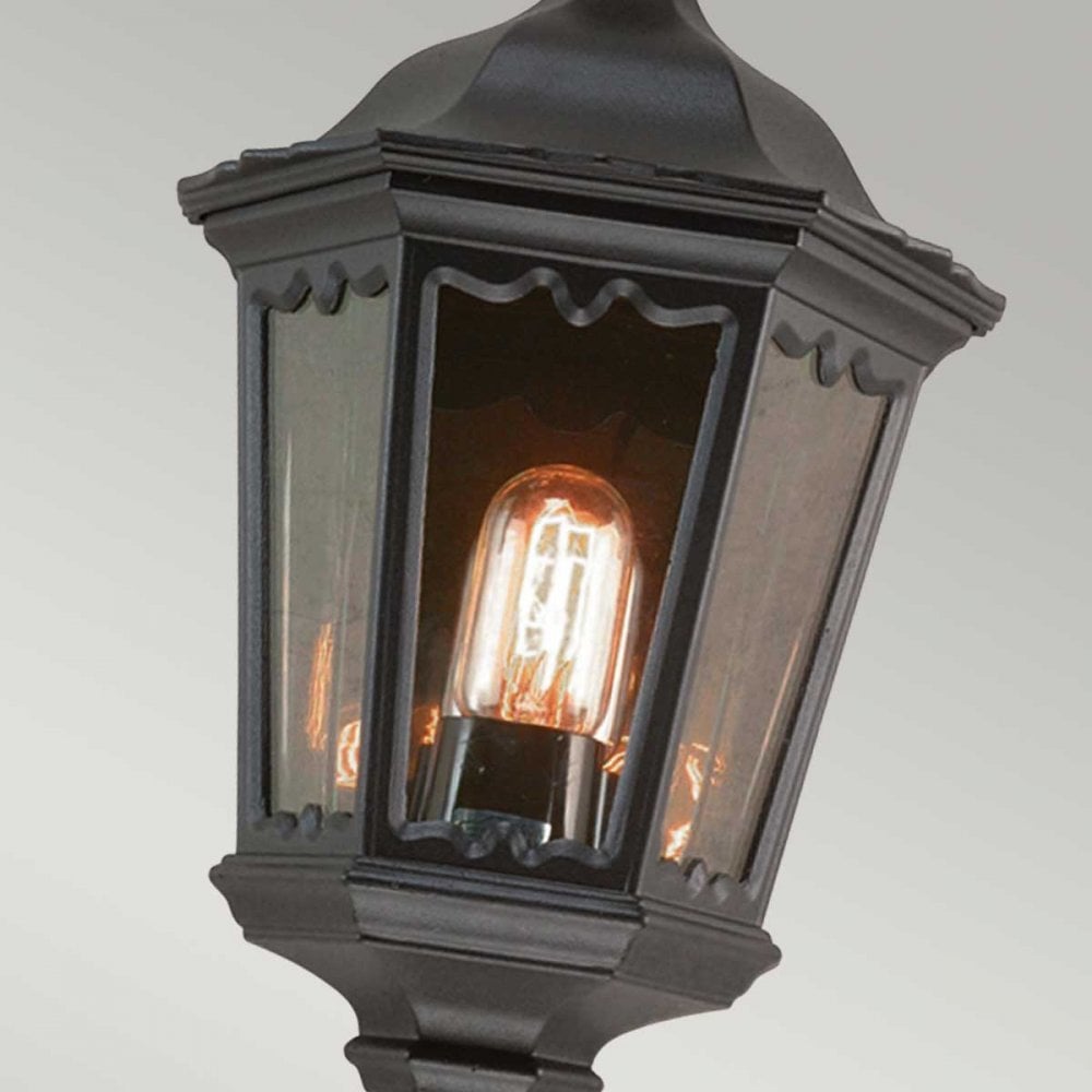 MD7-BLACK Medstead Outdoor 1 Light Half Lantern Black