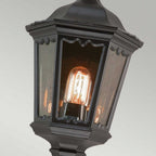 MD7-BLACK Medstead Outdoor 1 Light Half Lantern Black