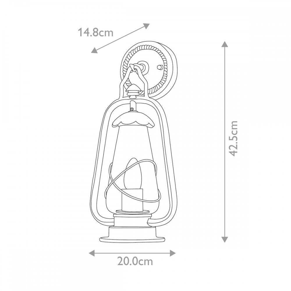 MINERS-WALL Miners Outdoor 1 Light Wall Lantern Old Bronze