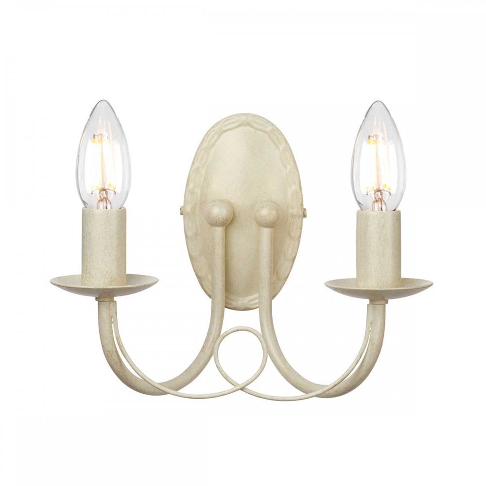 MN2-IV-GOLD Minster 2 Light Wall Light Ivory/ Gold Patina