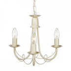 MN3-IV-GOLD Minster 3 Light Chandelier Ivory/ Gold Patina