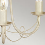 MN3-IV-GOLD Minster 3 Light Chandelier Ivory/ Gold Patina