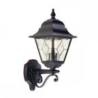NR1-BLK Norfolk Outdoor 1 Light Up Wall Lantern Black