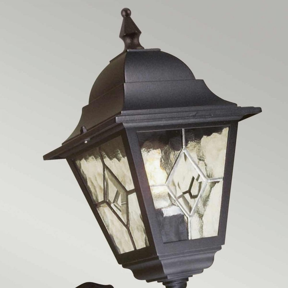 NR1-PIR-BLACK Norfolk Outdoor 1 Light Up Wall Lantern with PIR Black