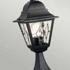 NR3-BLK Norfolk Outdoor 1 Light Pedestal Lantern Black