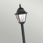 NR4-BLK Norfolk Outdoor 1 Light Pillar Lantern Black