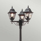 NR8-BLK Norfolk Outdoor 3 Light Lamp Post Black