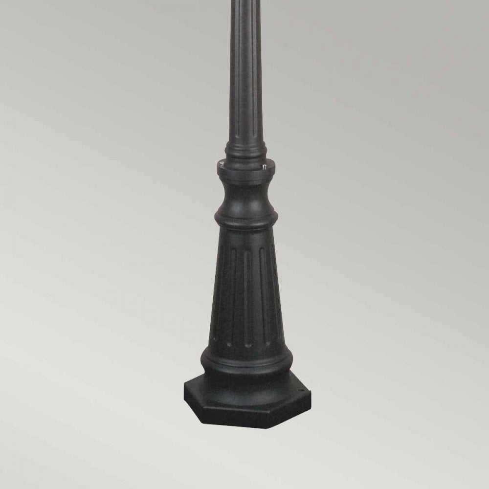 NR8-BLK Norfolk Outdoor 3 Light Lamp Post Black