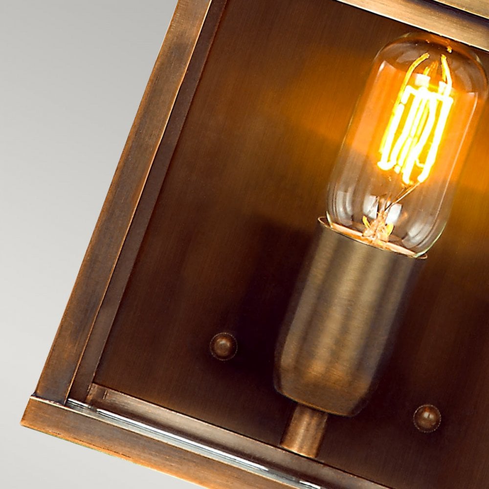 OLD-BAILEY-BR Old Bailey Outdoor 1 Light Wall Lantern - Brass Aged Brass