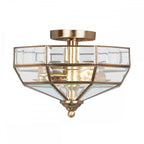 OLD-PARK-AB Old Park 2 Light Semi-Flush Antique Brass