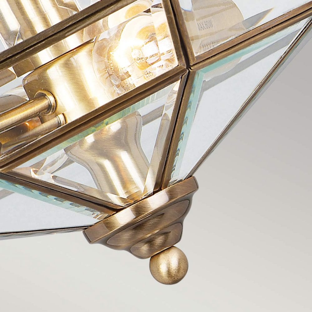 OLD-PARK-AB Old Park 2 Light Semi-Flush Antique Brass