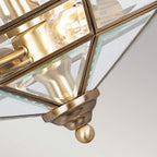 OLD-PARK-AB Old Park 2 Light Semi-Flush Antique Brass