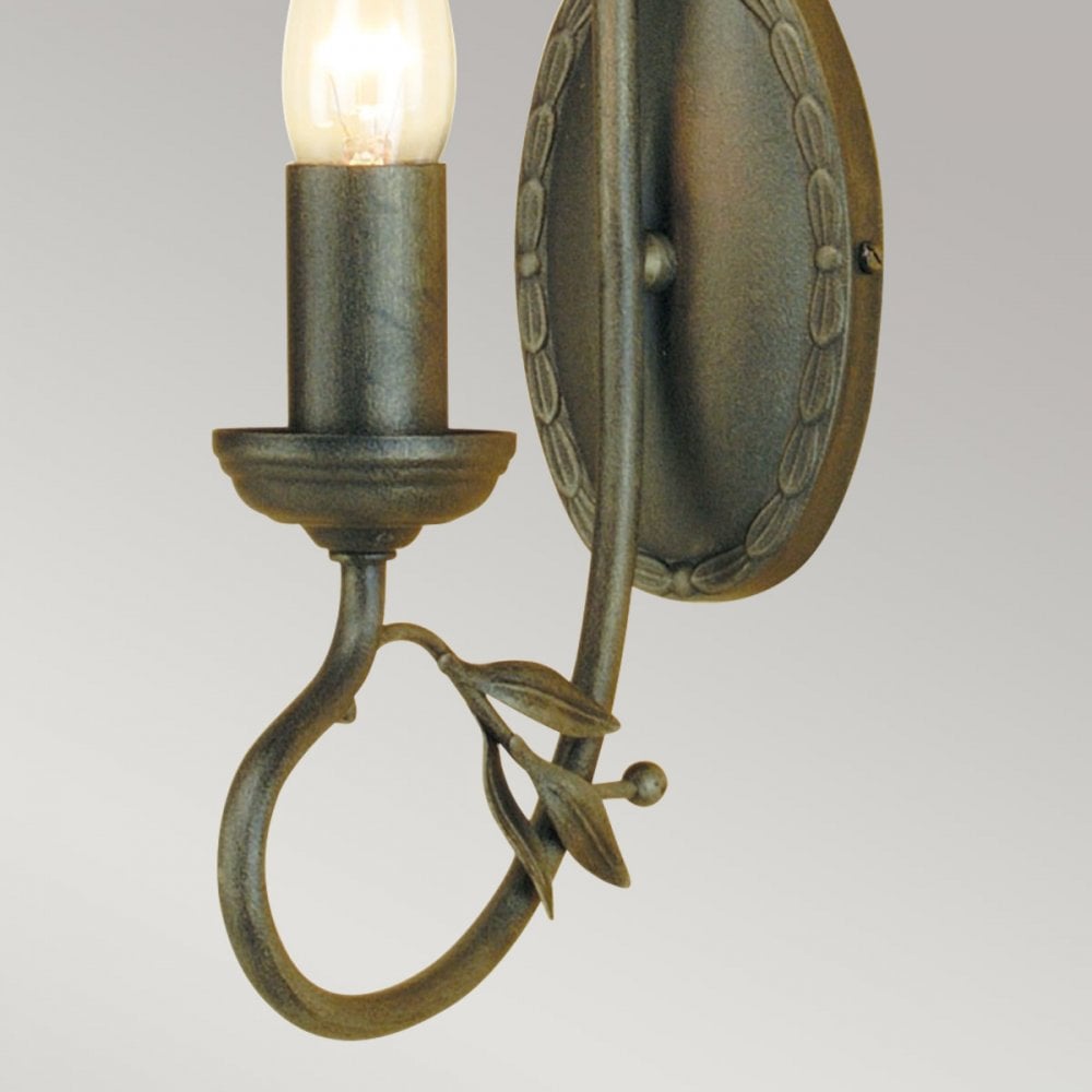 OV1-BLK-GOLD Olivia 1 Light Wall Light Black/Gold Patina