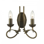 OV2-BLK-GOLD Olivia 2 Light Wall Light Black/Gold Patina