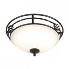 PB-F-A-BLACK Pembroke 2 Light Flush Light Style A Black