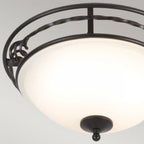 PB-F-A-BLACK Pembroke 2 Light Flush Light Style A Black