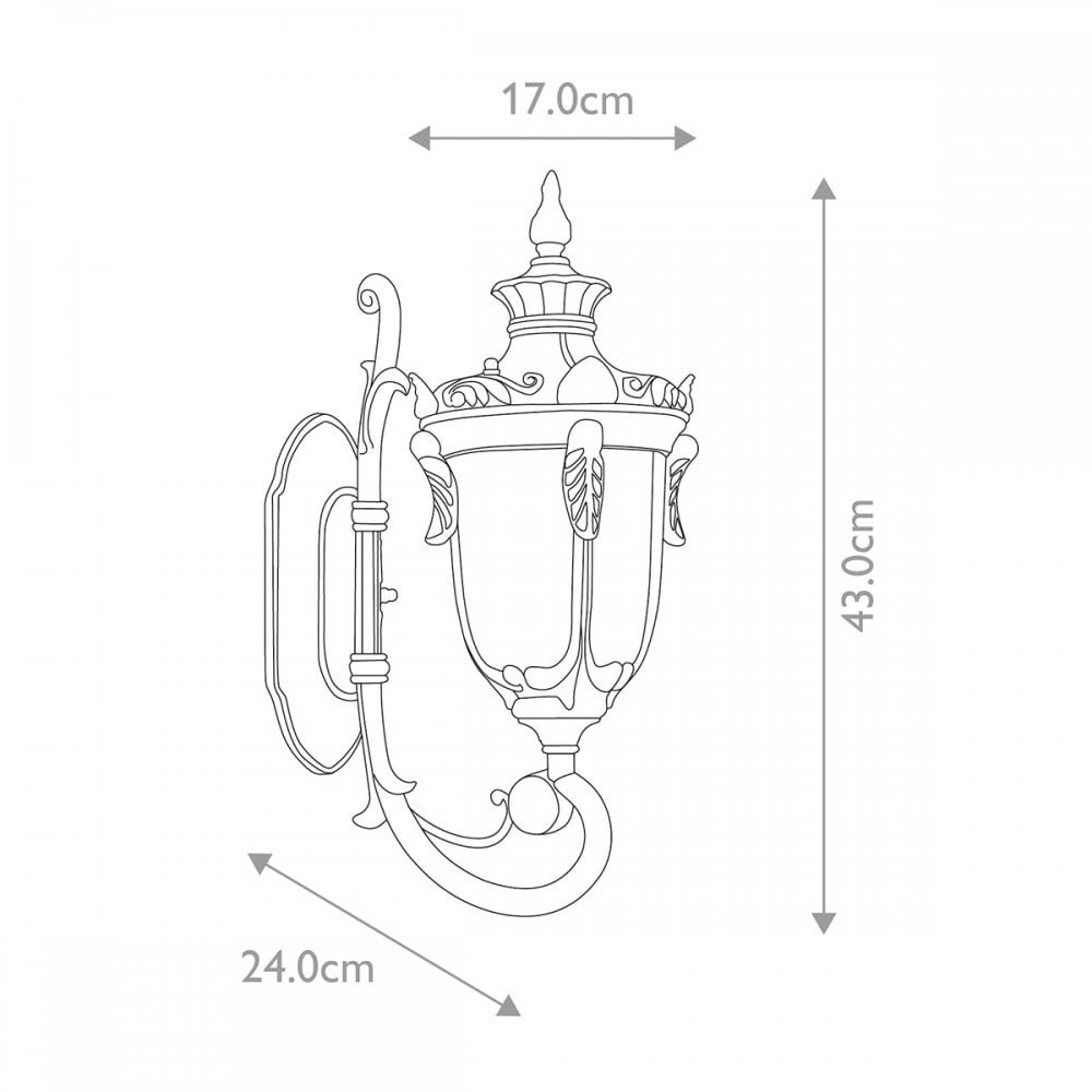 PH1-S-OB Philadelphia Outdoor 1 Light Small Wall Lantern Old Bronze