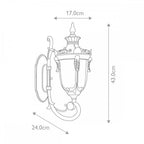 PH1-S-OB Philadelphia Outdoor 1 Light Small Wall Lantern Old Bronze