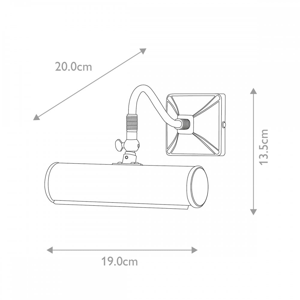 PL1-10-BLACK Picture Light 1 Light Small Black