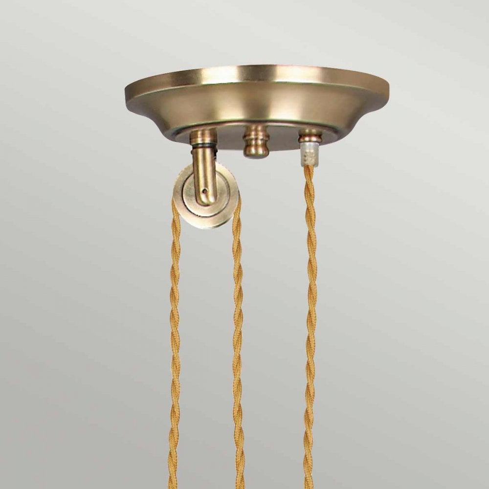 PV-P-AGB Provence 1 Light Rise and Fall Pendant Aged Brass