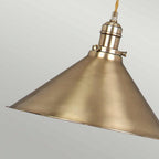 PV-P-AGB Provence 1 Light Rise and Fall Pendant Aged Brass
