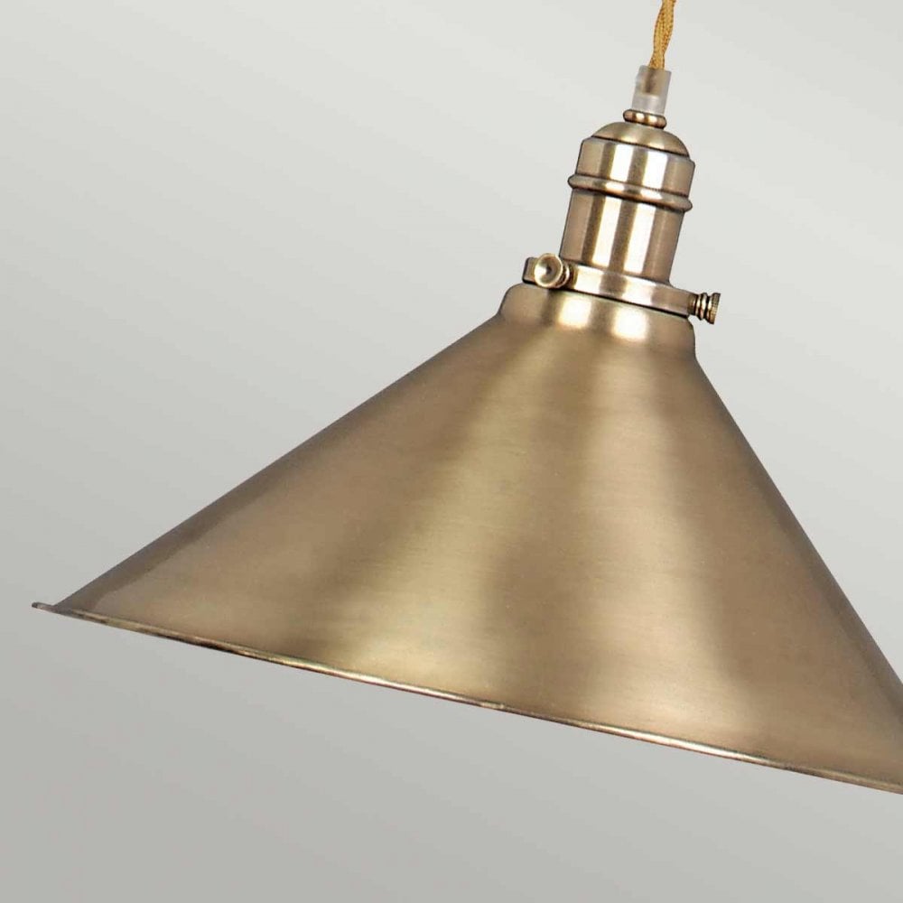 PV-P-AGB Provence 1 Light Rise and Fall Pendant Aged Brass