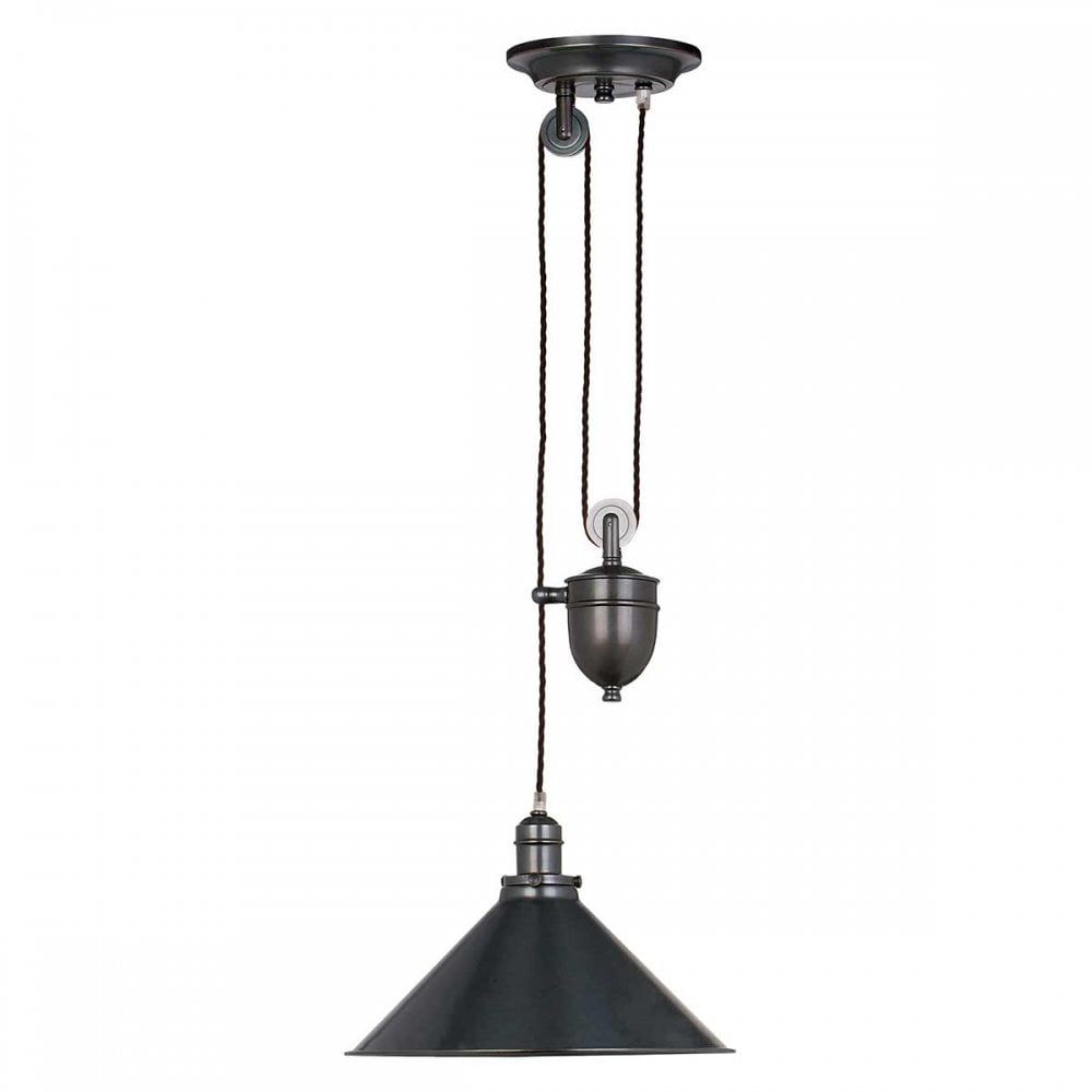 PV-P-OB Provence 1 Light Rise and Fall Pendant Old Bronze