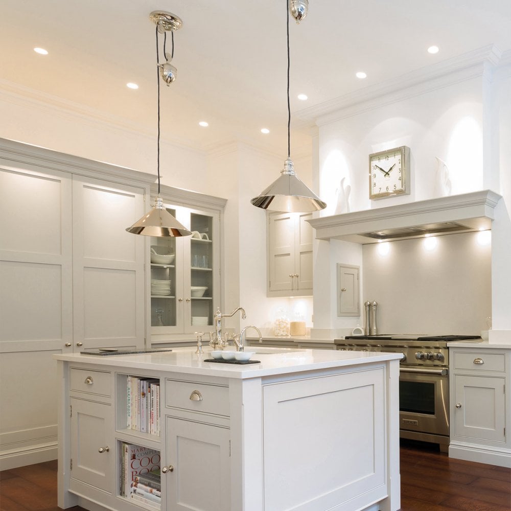 PV-P-PN Provence 1 Light Rise and Fall Pendant Polished Nickel