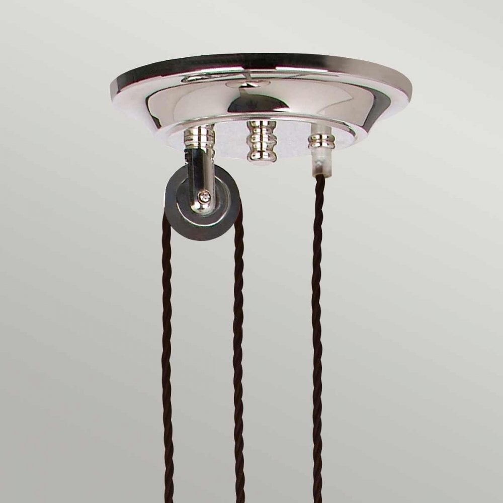 PV-P-PN Provence 1 Light Rise and Fall Pendant Polished Nickel