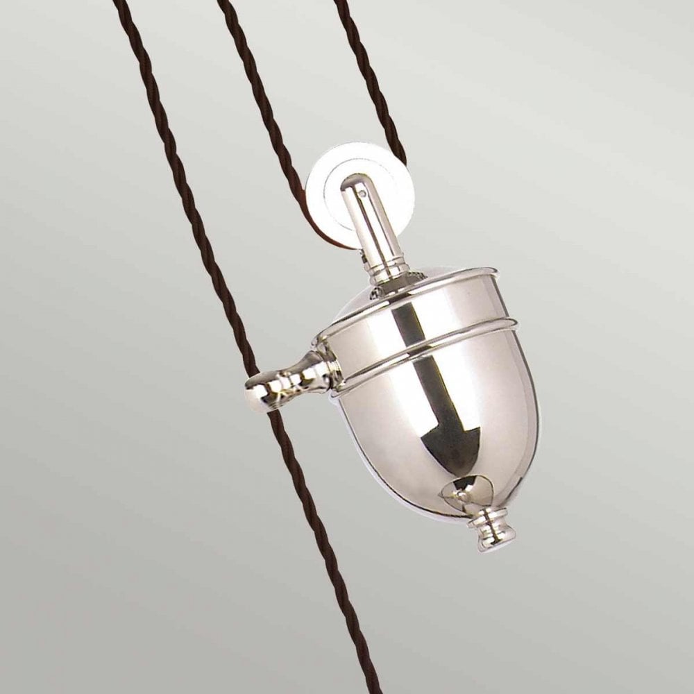 PV-P-PN Provence 1 Light Rise and Fall Pendant Polished Nickel
