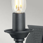 SAX1-BLK Saxon 1 Light Wall Light Black
