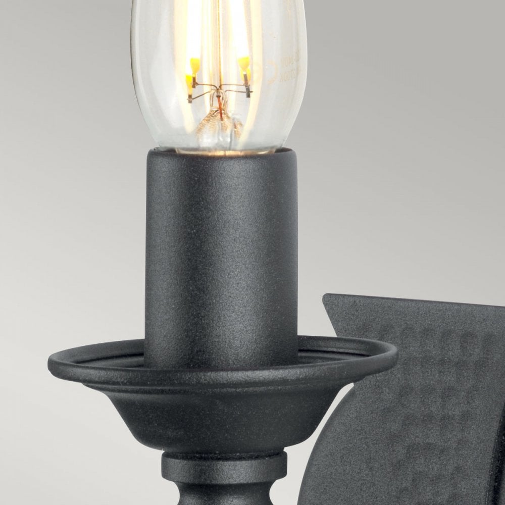 Saxon 1 Light Wall  Light Black (S)