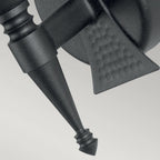 SAX1-BLK Saxon 1 Light Wall Light Black