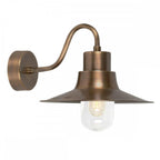 Sheldon Outdoor 1 Light Wall Lantern Aged Brass