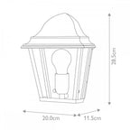ST-JAMES-BRASS St James Outdoor 1 Light Wall Lantern - Brass Aged Brass