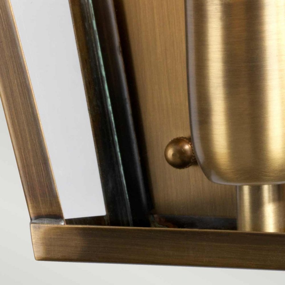ST-JAMES-BRASS St James Outdoor 1 Light Wall Lantern - Brass Aged Brass
