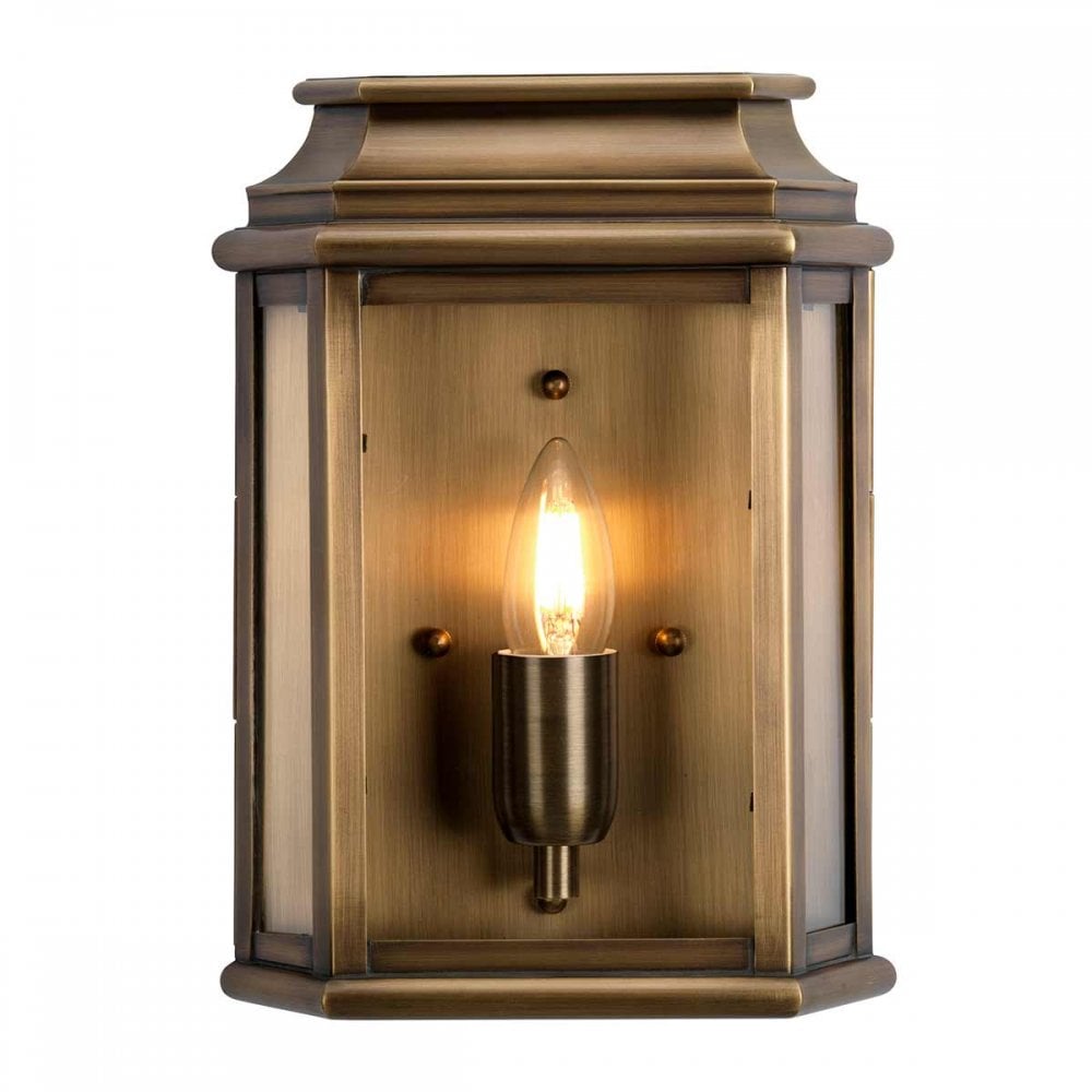 St Martins Outdoor 1 Light Wall Lantern Aged Brass