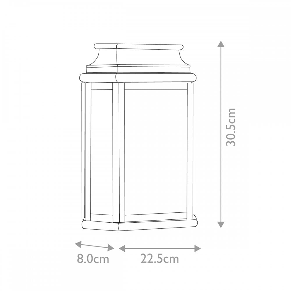 St Martins Outdoor 1 Light Wall Lantern Aged Brass