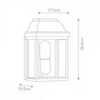 VICTORIA-VERDI Victoria Outdoor 1 Light Wall Lantern - Verdigris Verdigris