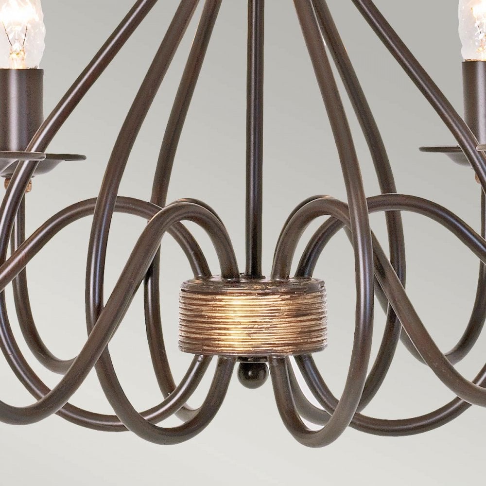 WM6 Windermere 6 Light Chandelier Rust/Gold