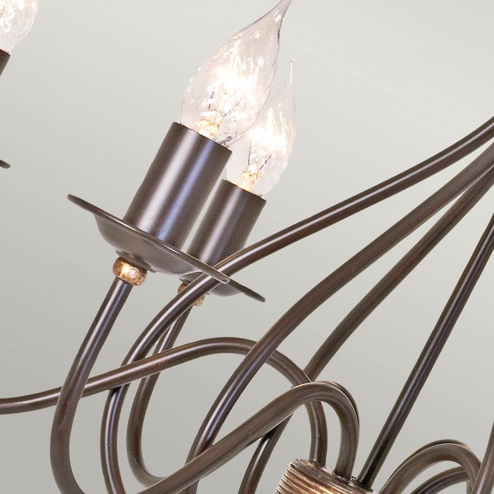 WM6 Windermere 6 Light Chandelier Rust/Gold