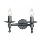 WR2-GRAPHITE Warwick 2 Light Wall Light Graphite Black