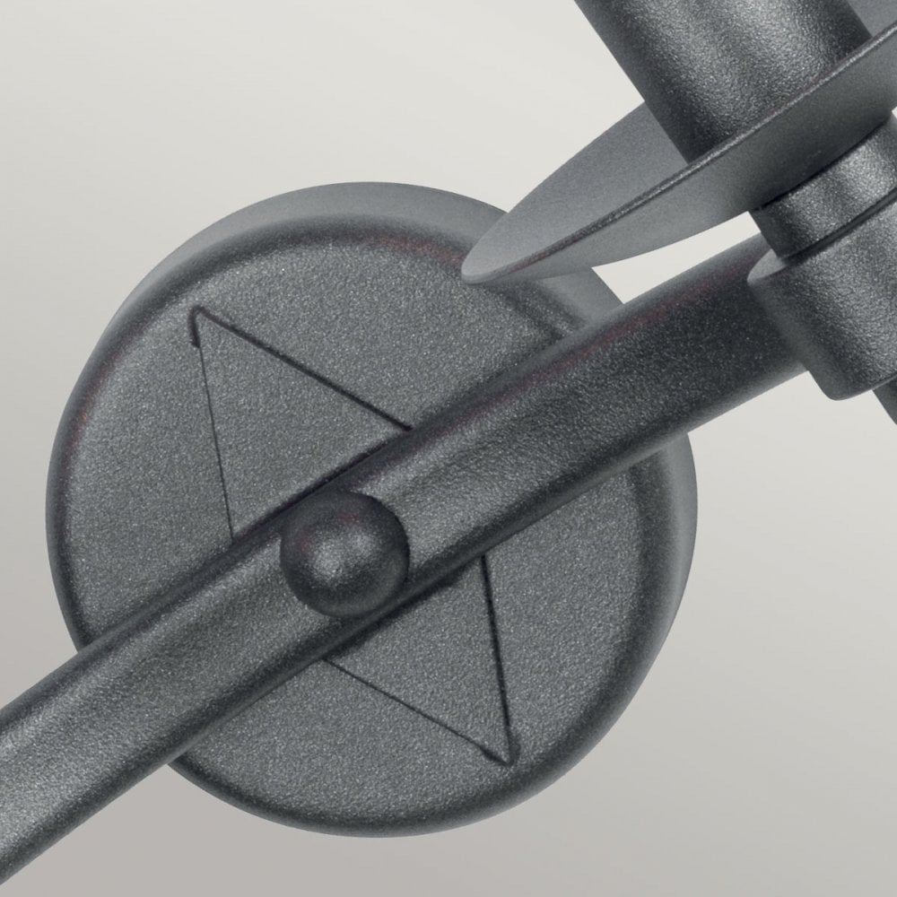 WR2-GRAPHITE Warwick 2 Light Wall Light Graphite Black
