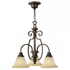 HK-CELLO3 Cello 3 Light Chandelier Antique Bronze