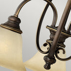HK-CELLO3 Cello 3 Light Chandelier Antique Bronze